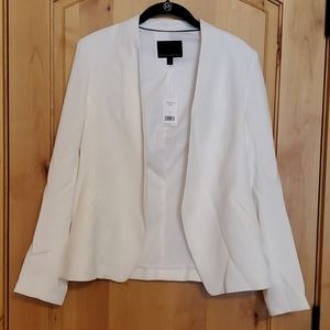 White Open-Front Blazer